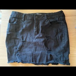 Black Denim Skirt
